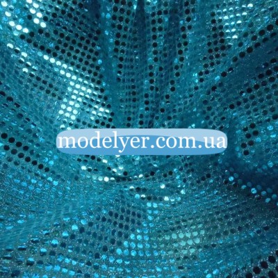 Ткань Копейка (бирюзовый), 1623